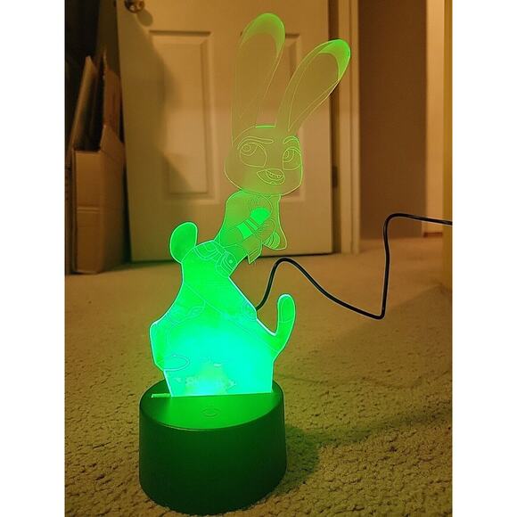 JUDY HOPPS Light Up Color Changing Night Light Lamp LED - Picture 4 of 5